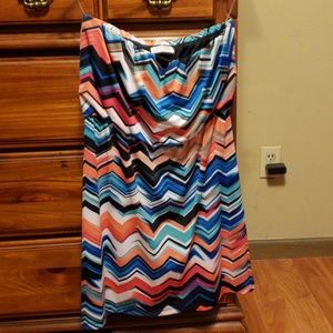 Strapless Cheveron Dress